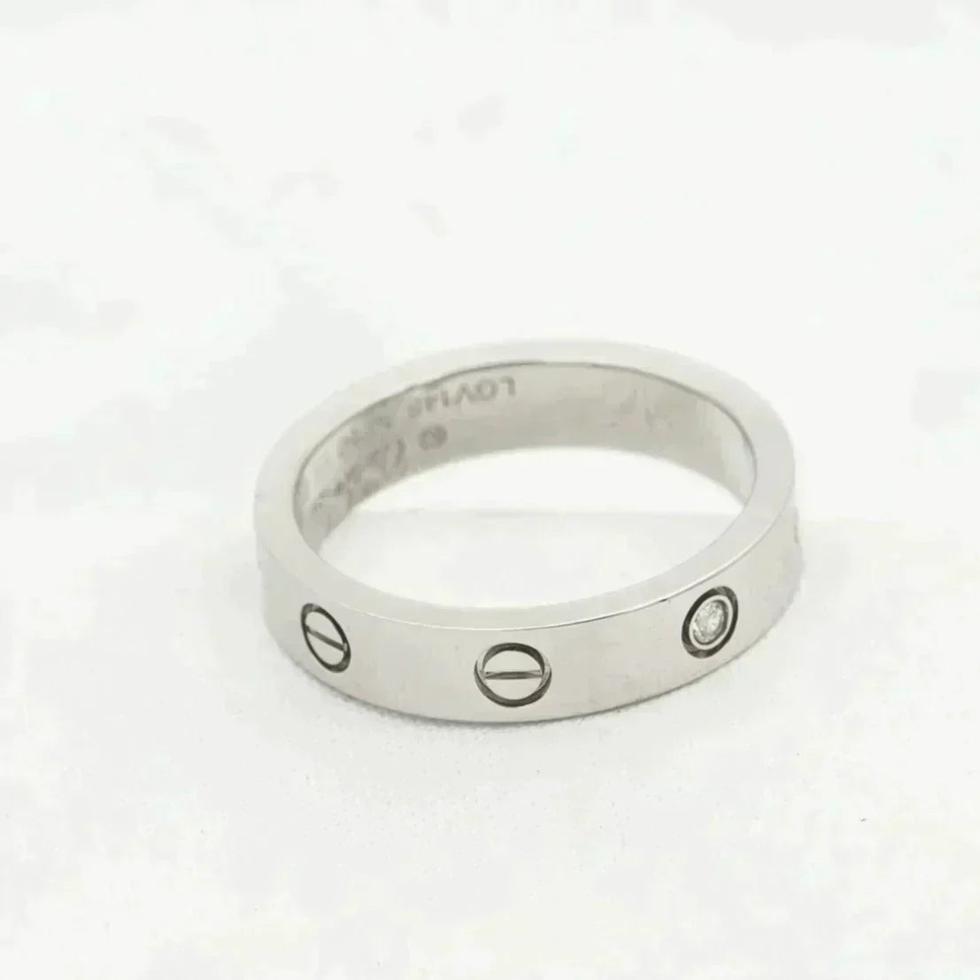 ??Loco?¡¥LOVE RING 4MM 1 DIAMOND SILVER