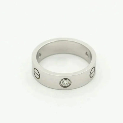 [moco jewelrys]LOVE RING 5.5MM 3 DIAMONDS SILVER