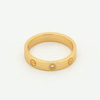 ??Loco?¡¥LOVE RING 4MM 1 DIAMOND PINK GOLD