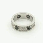 ??Loco?¡¥LOVE RING 5.5MM DIAMONDS PAVED CERAMIC