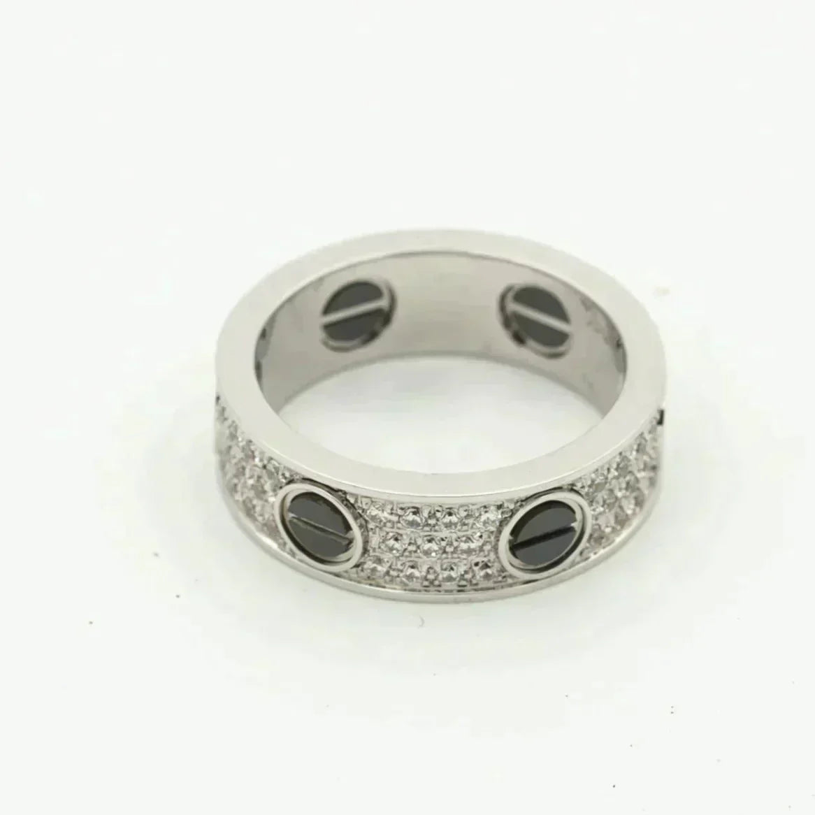 ??Loco?¡¥LOVE RING 5.5MM DIAMONDS PAVED CERAMIC