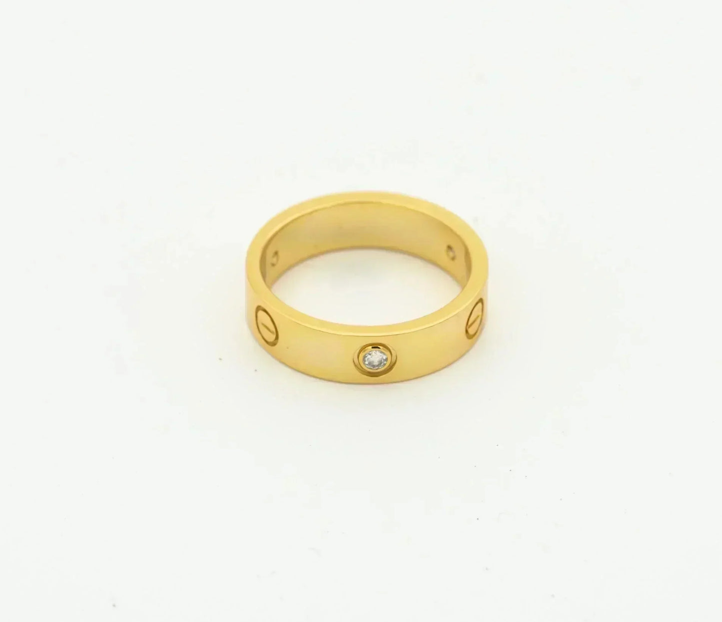 [moco jewelrys] Liebesring 4 mm 1 Diamant Gold