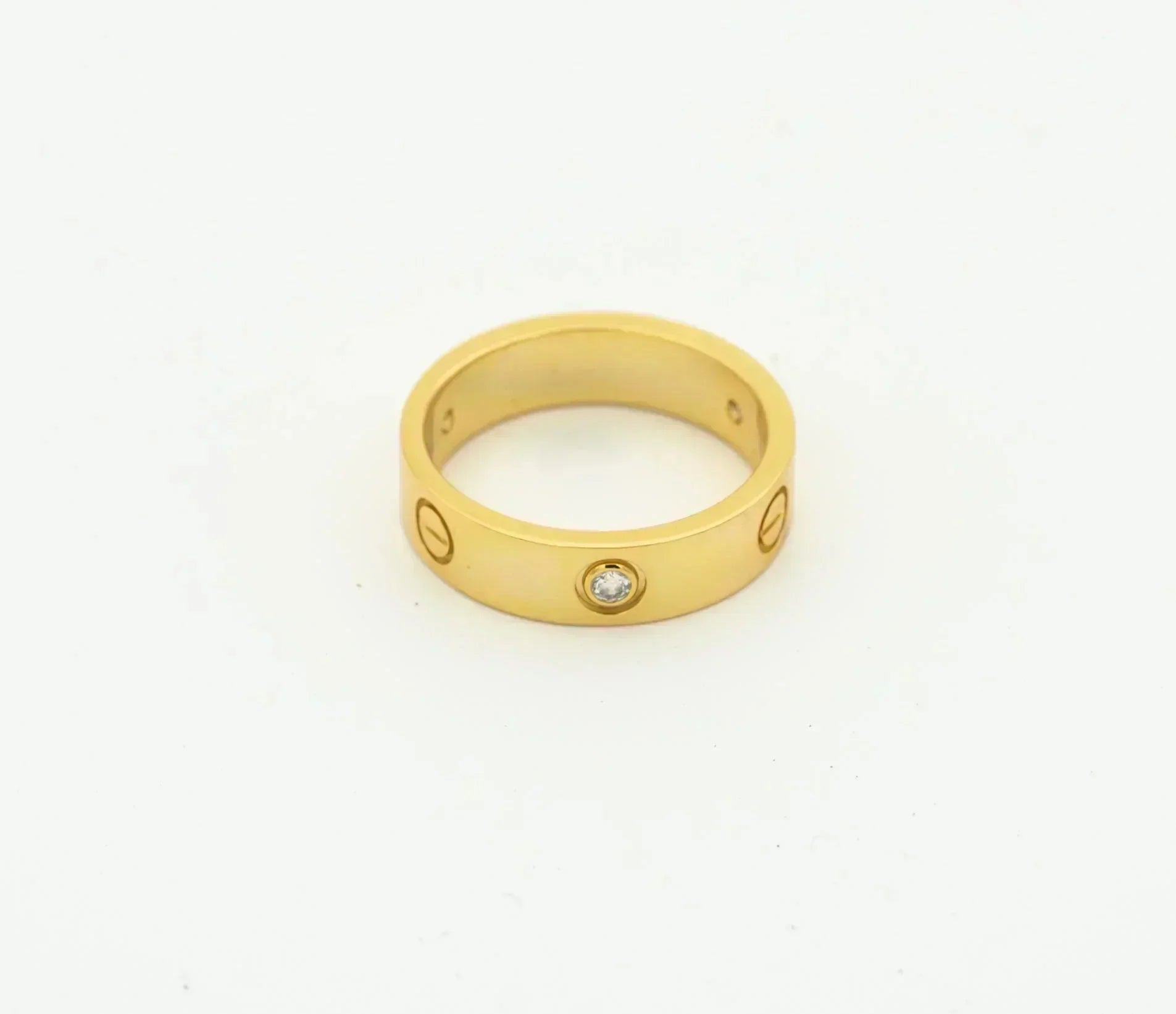 ??Loco?¡¥LOVE RING 4MM 1 DIAMOND GOLD