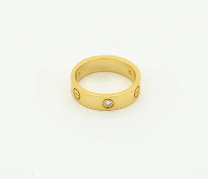 [moco jewelrys] Liebesring 4 mm 1 Diamant Gold