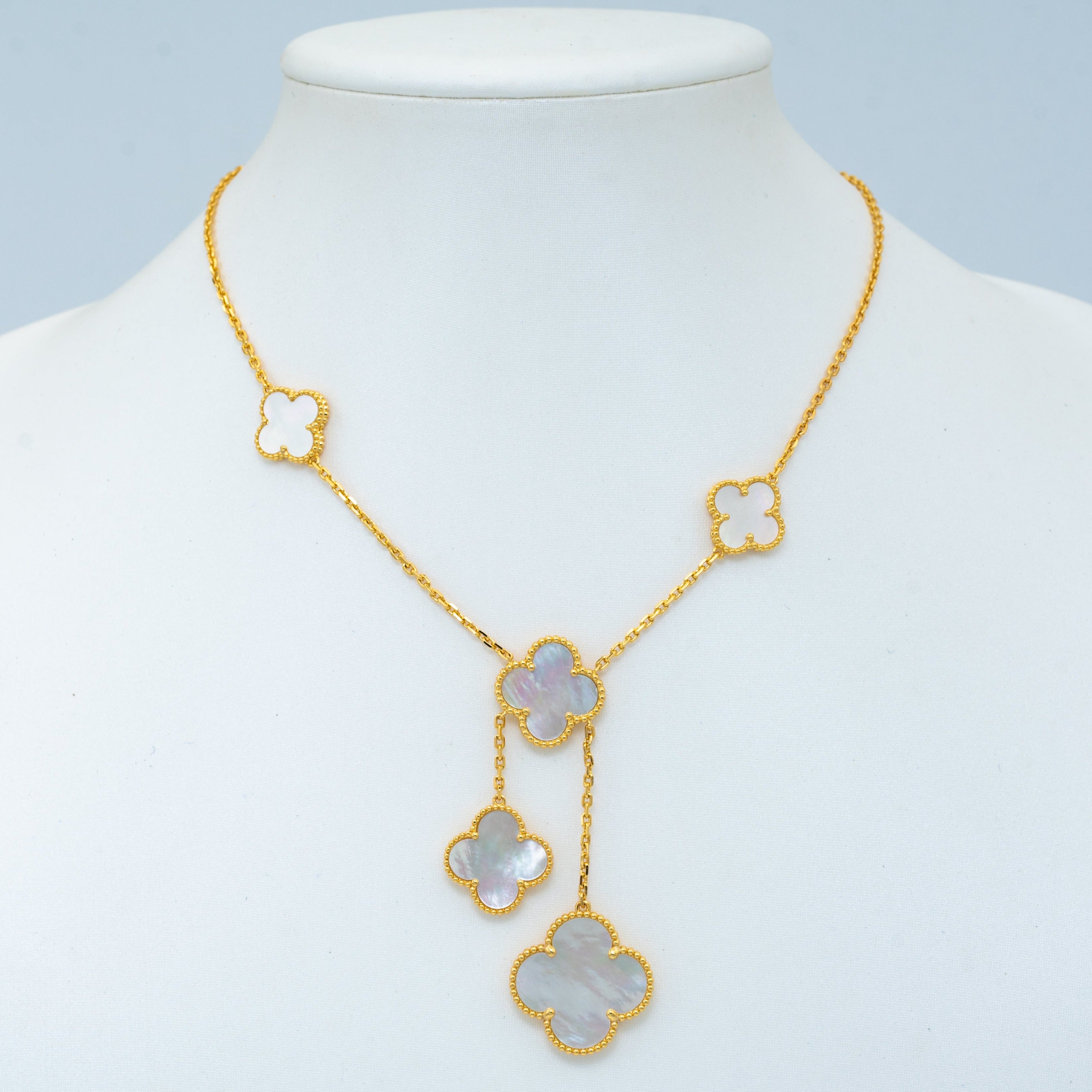 ??Loco?¡¥CLOVER MOTHER OF PEARL NECKLACE 6 MOTIF