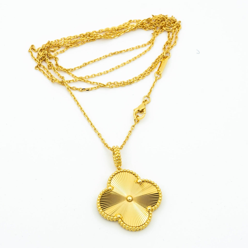 ??Loco?¡¥CLOVER 25MM PEDANT NECKLACE GOLD