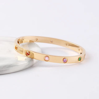[moco jewelrys JURI]2026 RAINBOW LOVE BRACELET 6.1MM  10 DIAMONDS