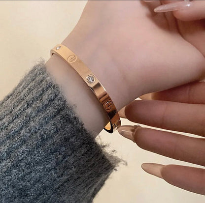 [moco jewelrys JURI]2026 RAINBOW LOVE BRACELET 6.1MM  10 DIAMONDS