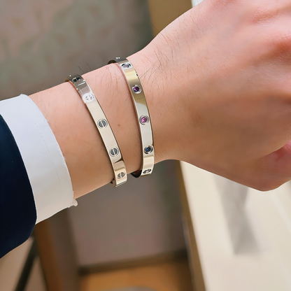 [moco jewelrys JURI]2026 RAINBOW LOVE BRACELET 6.1MM  10 DIAMONDS