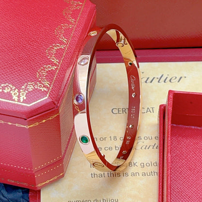 [moco jewelrys JURI]2026 RAINBOW LOVE BRACELET 6.1MM  10 DIAMONDS