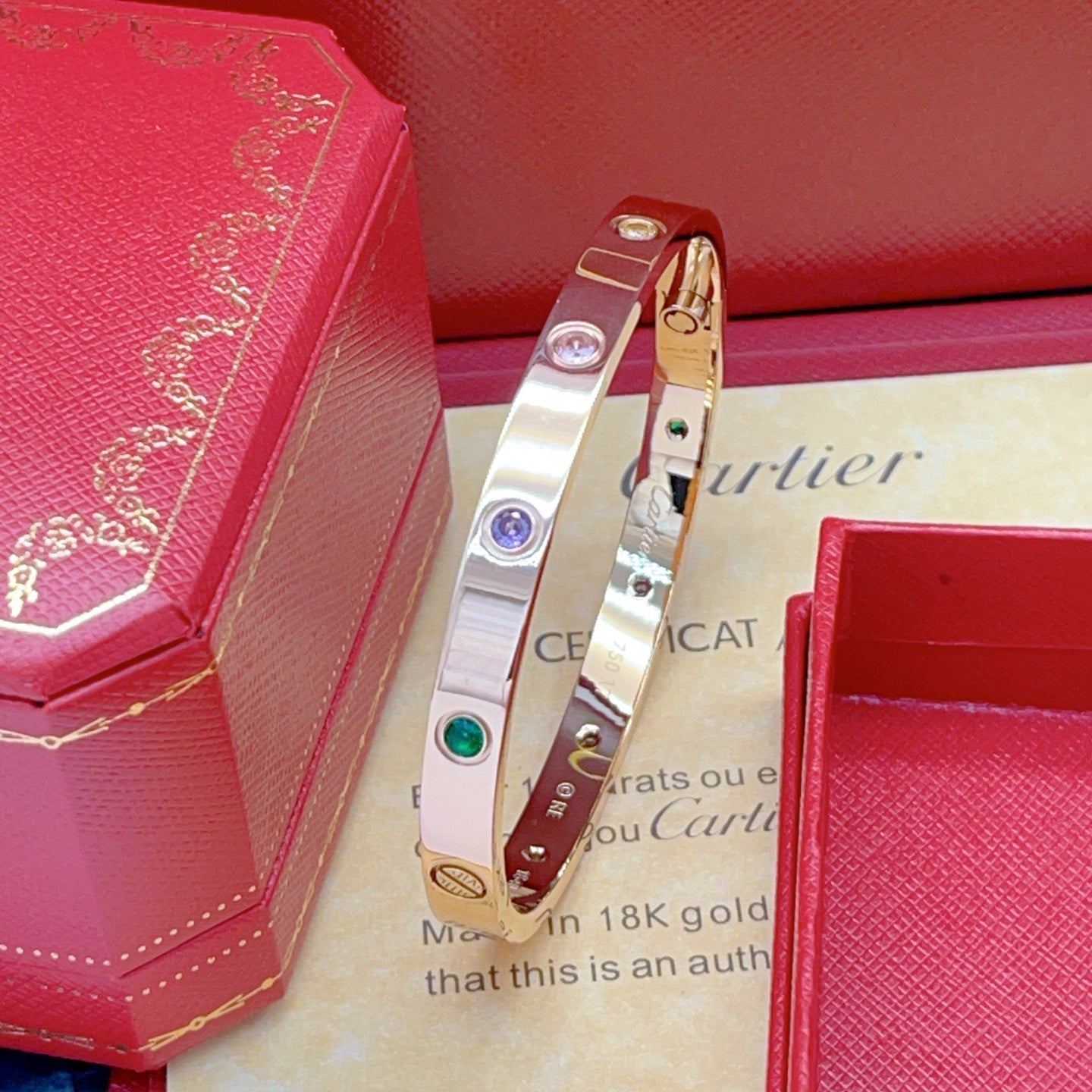 [moco jewelrys JURI]2026 RAINBOW LOVE BRACELET 6.1MM  10 DIAMONDS
