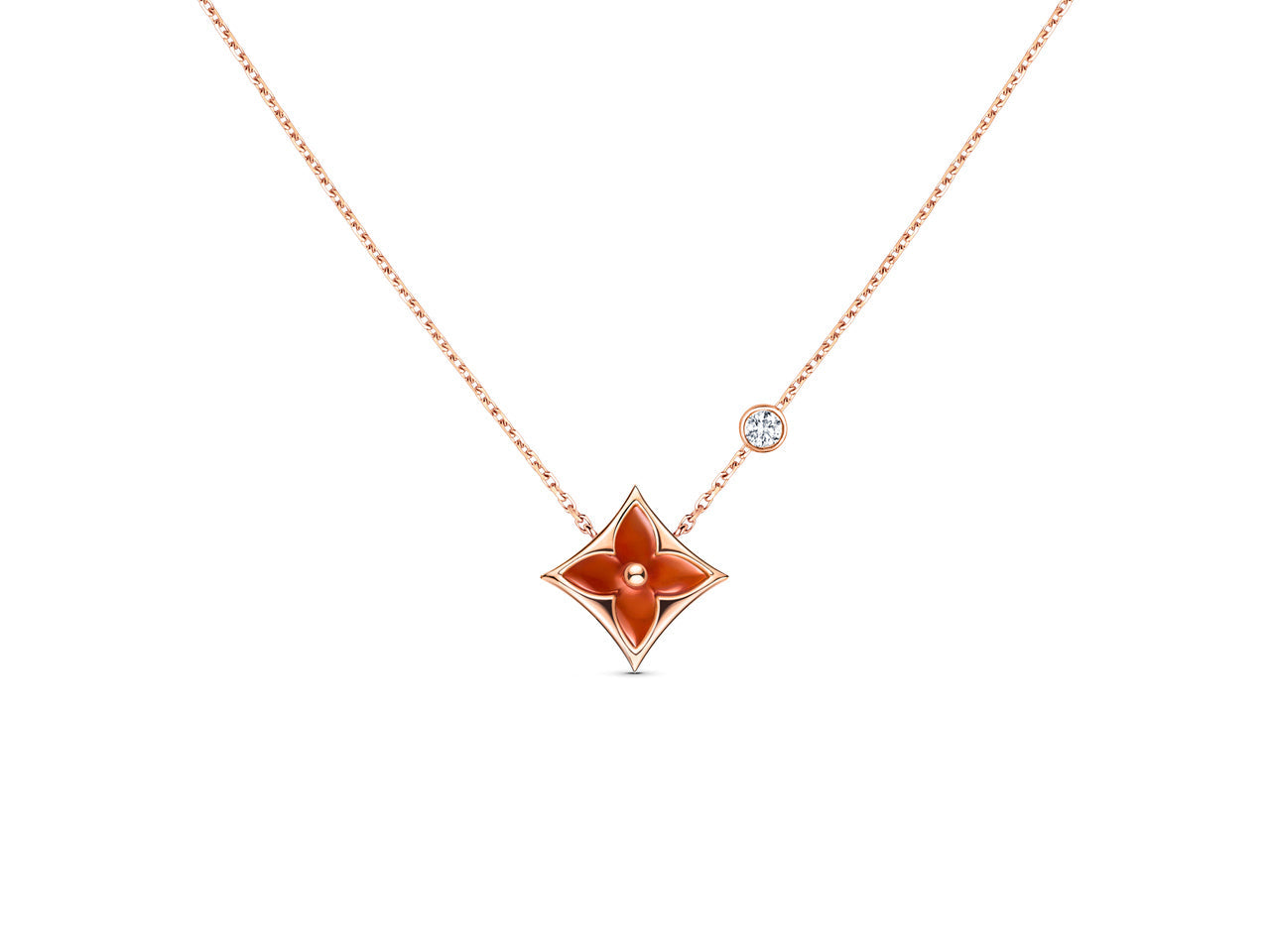 [moco jewelrys]Sternkette, Roségold, 1 Diamant