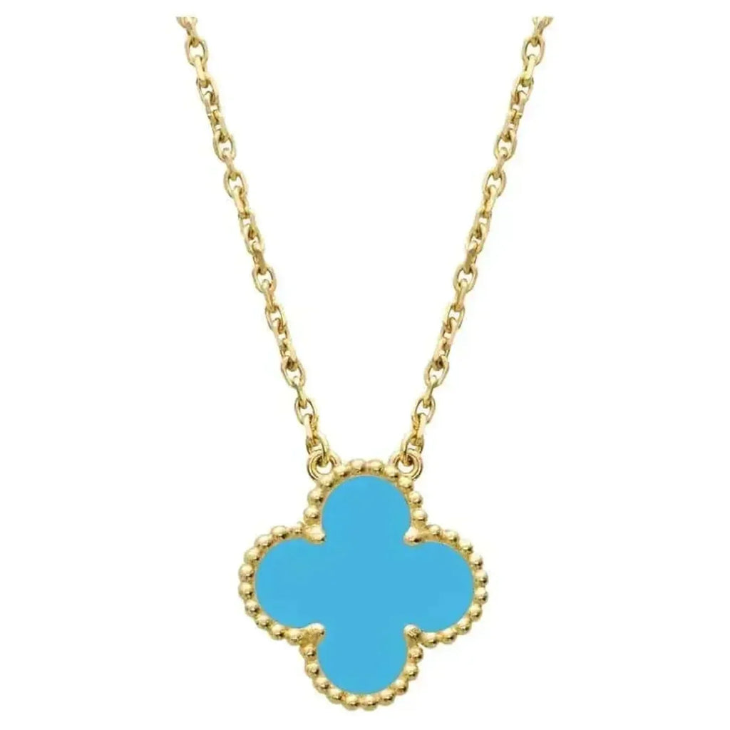 ??Loco?¡¥CLOVER 15MM VINTAGE TURQUOISE NECKLACE