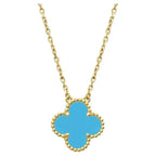 ??Loco?¡¥CLOVER 15MM VINTAGE TURQUOISE NECKLACE
