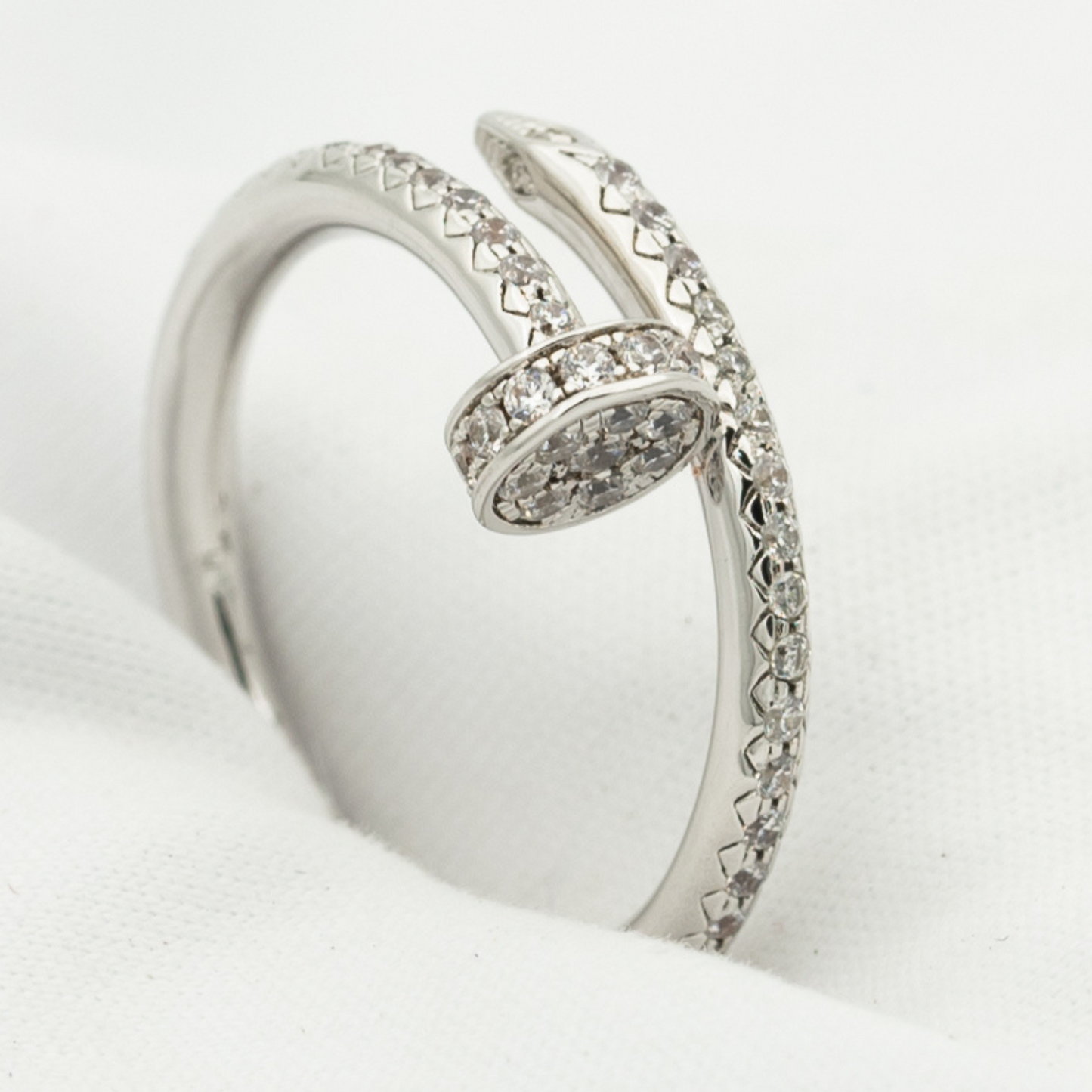 [moco jewelrys]JUSTE RING 1.8MM SILVER DIAMONDS