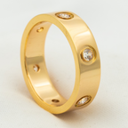 ??Loco?¡¥LOVE RING 5.5MM 6 DIAMONDS PINK GOLD