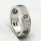 ??Loco?¡¥LOVE RING 5.5MM DIAMONDS PAVED CERAMIC