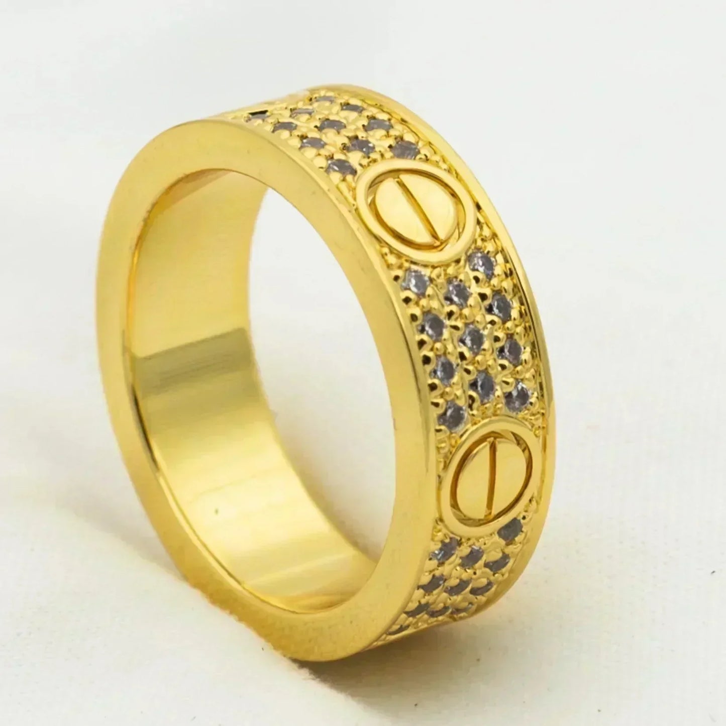 [moco jewelrys] Liebesring, 5,5 mm Diamanten im Pavé-Stil