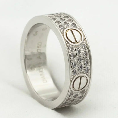 [moco jewelrys] Liebesring, 5,5 mm Diamanten im Pavé-Stil