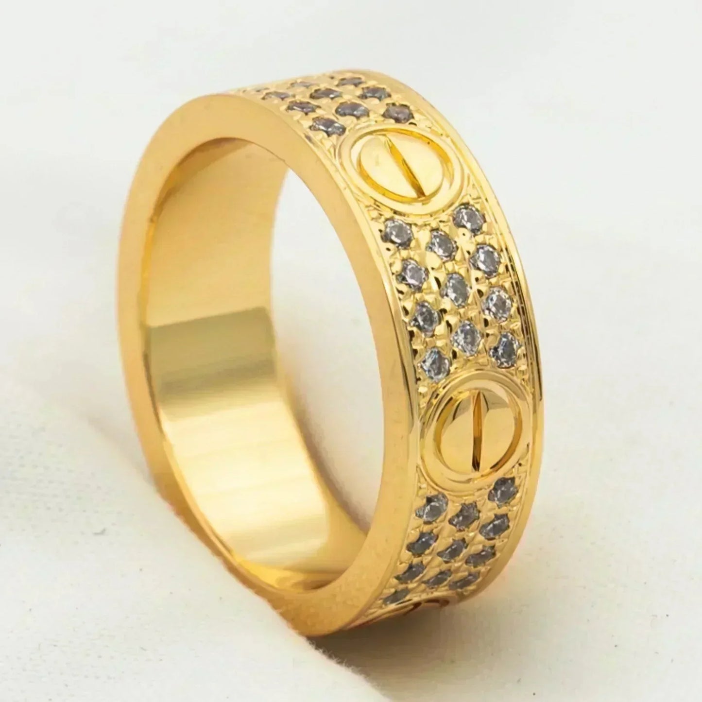 [moco jewelrys] Liebesring, 5,5 mm Diamanten im Pavé-Stil