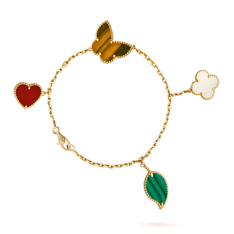 ??Loco?¡¥LUCKY SPRING 5 MOTIF GOLD BRACELET