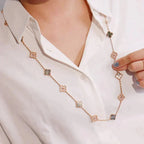 ??Loco?¡¥CLOVER 20 MOTIFS DARK MOP DIAMOND  NECKLACE