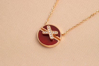 【moco jewelry】JEUX DE PINK ゴールド ダイヤモンド ネックレス