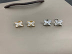 ??Loco?¡¥JEUX DE WHITE MOP SILVER DIAMOND EARRINGS