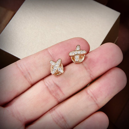 [moco jewelrys]JEUX DE GOLD DIAMOND EARRINGS