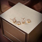 ??Loco?¡¥JEUX DE GOLD DIAMOND EARRINGS