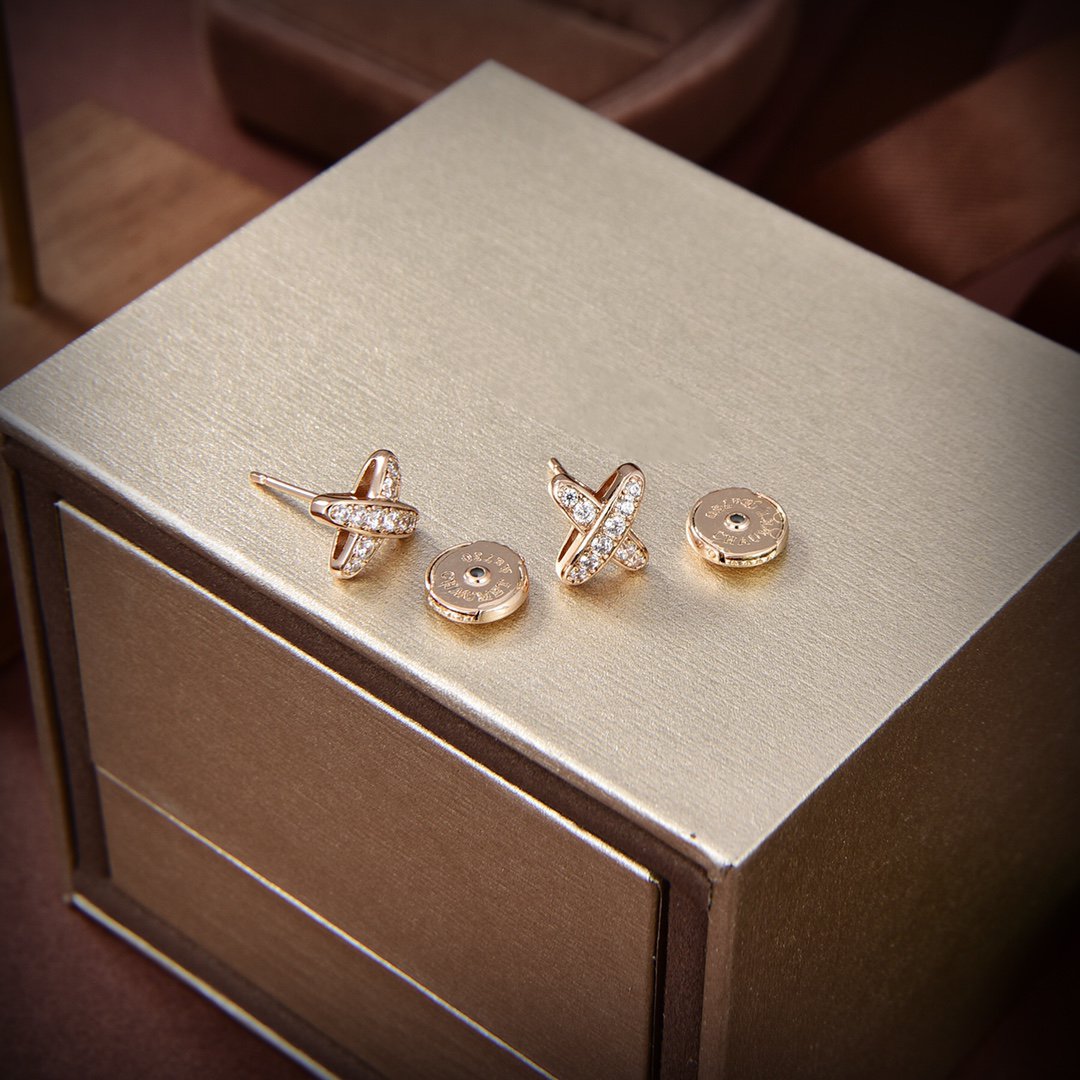 [moco jewelrys]JEUX DE GOLD DIAMOND EARRINGS