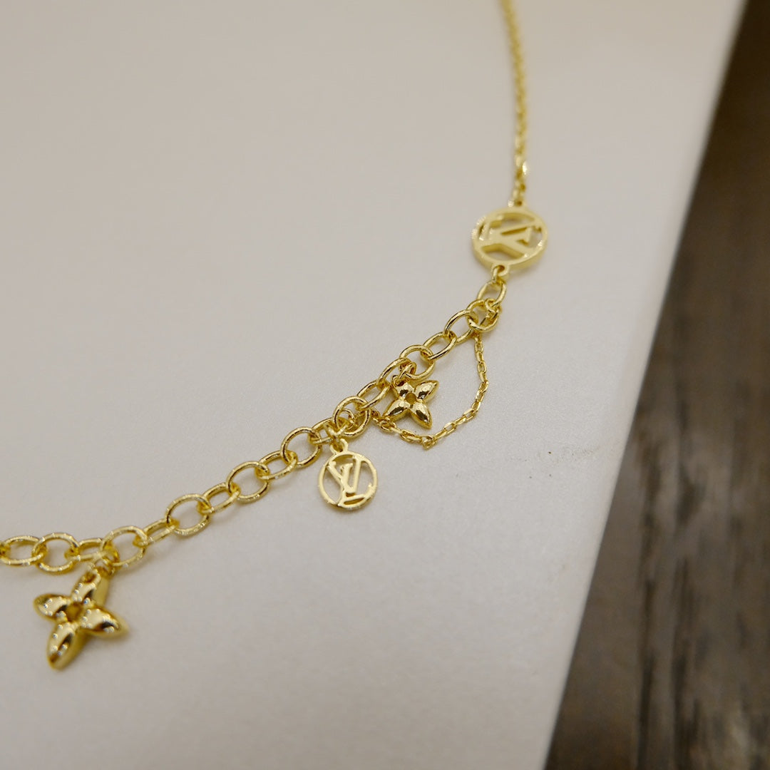 [moco jewellerys]ブルーミング サプル ネックレス 真鍮