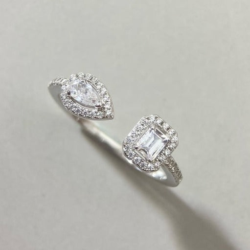 [moco jewelrys]MY TWIN TOI & MOI SILVER DIAMOND RING