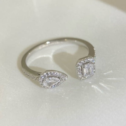 [moco jewelrys]MY TWIN TOI & MOI SILVER DIAMOND RING