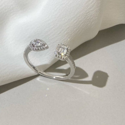 [moco jewelrys]MY TWIN TOI & MOI SILVER DIAMOND RING
