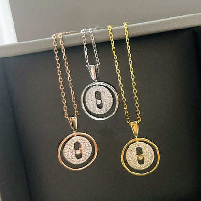 [moco jewelrys]LUCKY MOVER PM PAVED NECKLACE