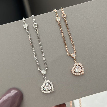[moco jewelrys]JOY HEART DIAMOND NECKLACE