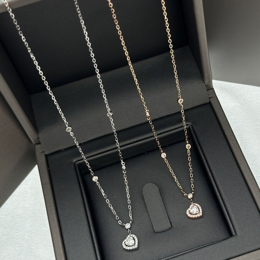 [moco jewelrys]JOY HEART DIAMOND NECKLACE
