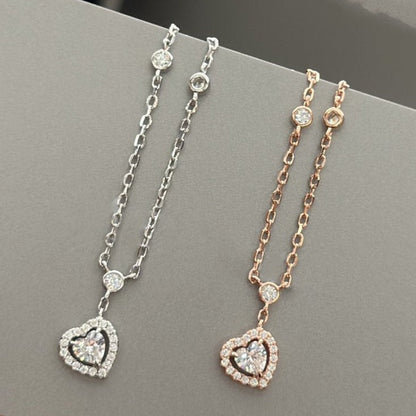[moco jewelrys]JOY HEART DIAMOND NECKLACE