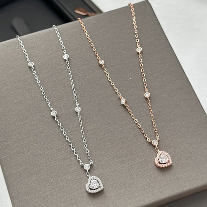 [moco jewelrys]JOY HEART DIAMOND NECKLACE