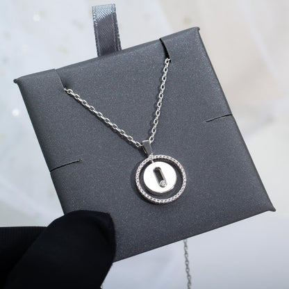 [moco jewelrys]LUCKY MOVE PM NECKLACE SILVER DIAMOND