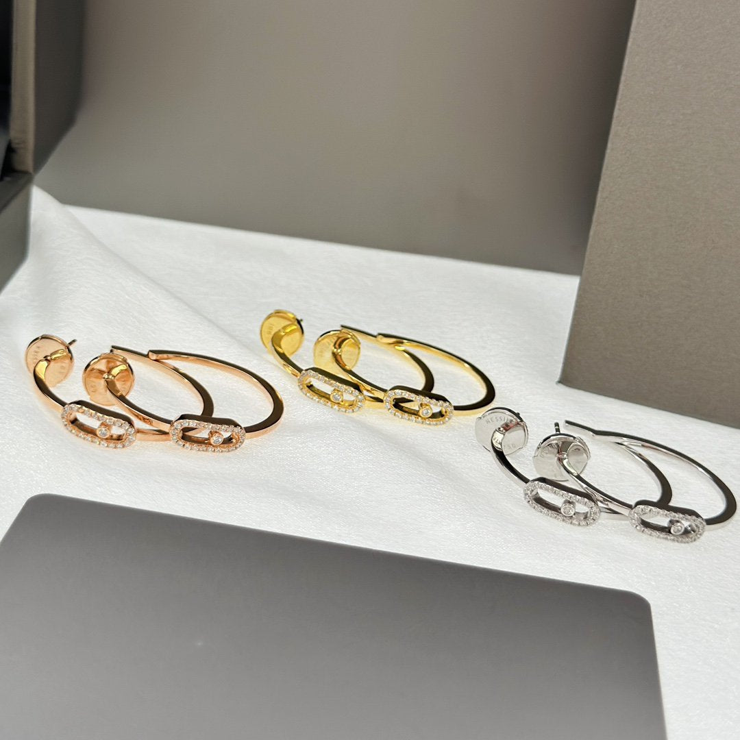 [moco jewelrys]CREOLES MOVE UNO PM DIAMOND EARRINGS