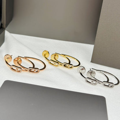 [moco jewelrys]CREOLES MOVE UNO PM DIAMOND EARRINGS