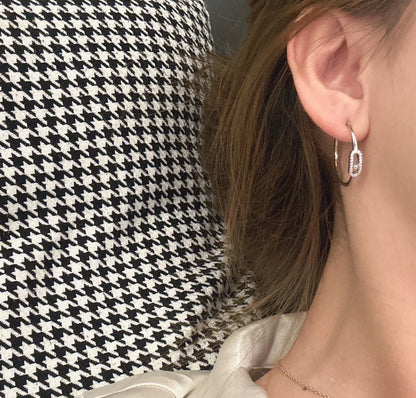 [moco jewelrys]CREOLES MOVE UNO PM DIAMOND EARRINGS