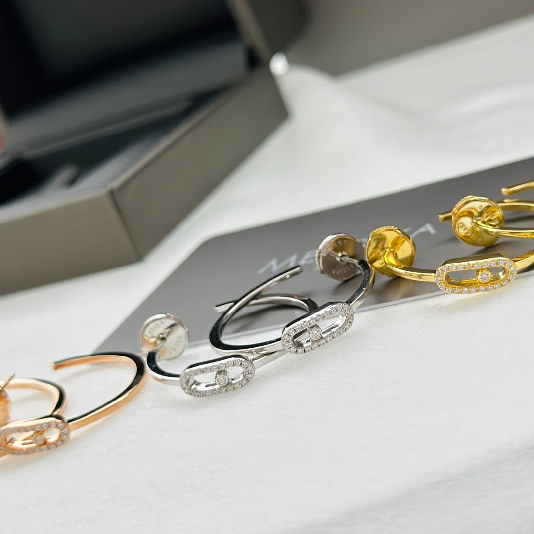 [moco jewelrys]CREOLES MOVE UNO PM DIAMOND EARRINGS