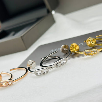 [moco jewelrys]CREOLES MOVE UNO PM DIAMOND EARRINGS