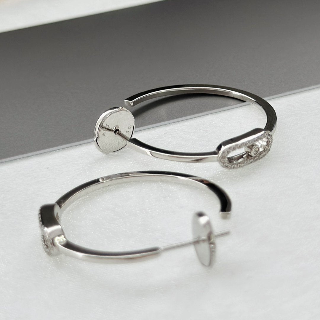 [moco jewelrys]CREOLES MOVE UNO PM DIAMOND EARRINGS