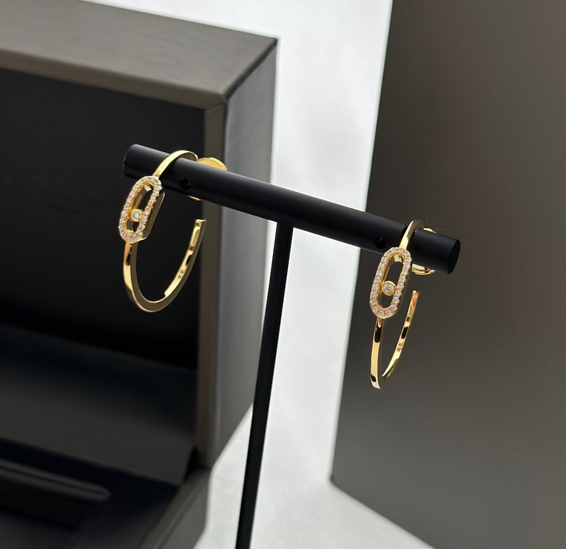 [moco jewelrys]CREOLES MOVE UNO PM DIAMOND EARRINGS