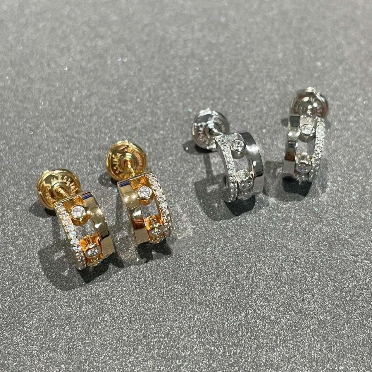 [moco jewelrys]MOVE ROMANE EARRINGS DIAMOND