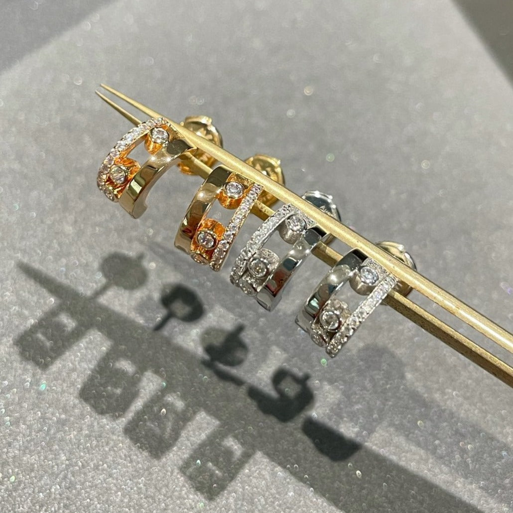 [moco jewelrys]MOVE ROMANE EARRINGS DIAMOND